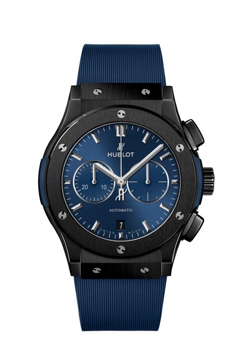 Classic Fusion Ceramic Blue Chronograph 42 mm .